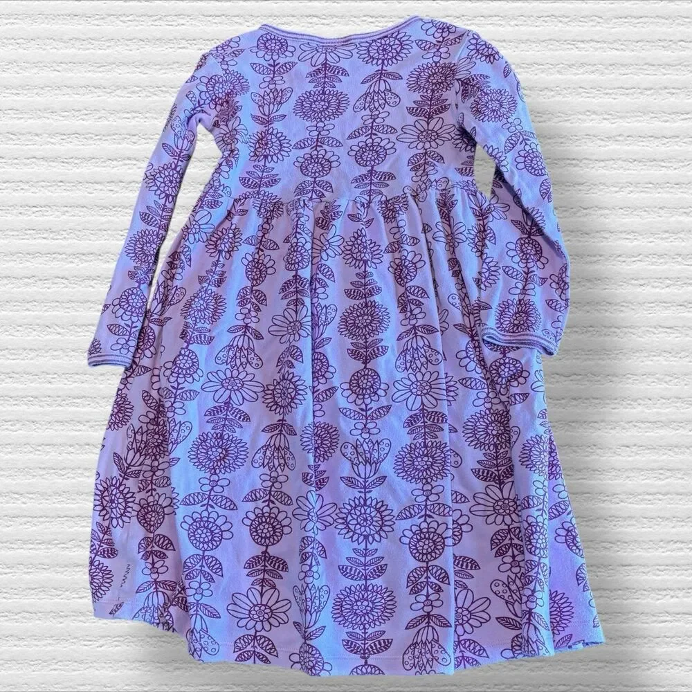 Sweet Potatos Vintage 6x Dress Purple Floral Long Sleeve